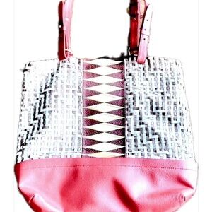Elliot Lucca Woven Leather Tote Bag